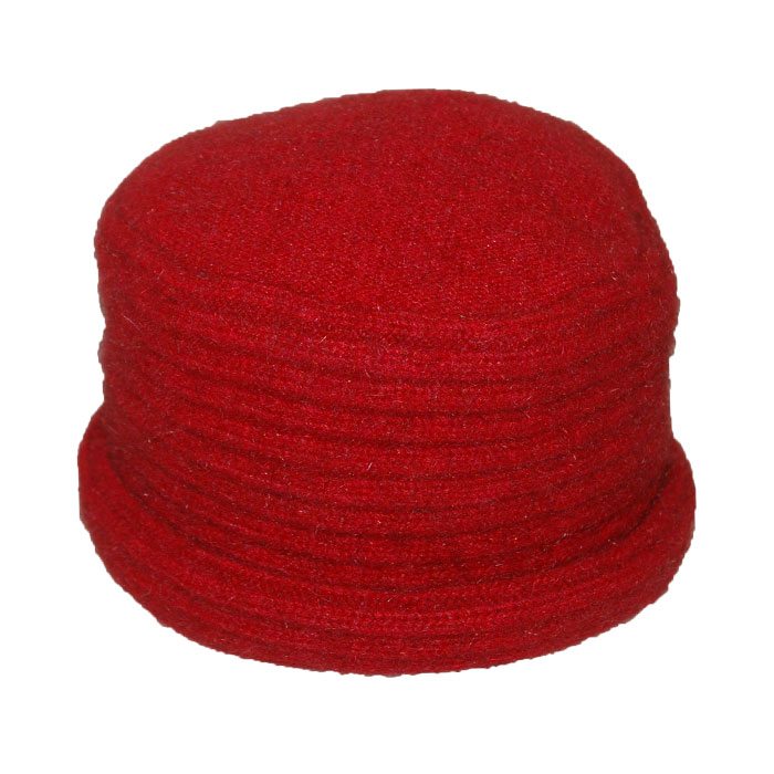 Possum Merino Felted Hat in Fiery Red